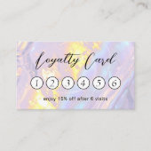 Elegant licht Paarse holografisch Uniek Klantenkaartje (Voorkant)