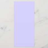 Elegant Licht Paarse Lila Bloemen Bruiloft Menu (Achterkant)