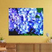 Elegant licht paarse magenta bloemenhortensia canvas afdruk (Insitu (Woonkamer))