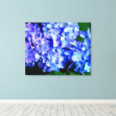 Elegant licht paarse magenta bloemenhortensia canvas afdruk (Insitu (Houten vloer))