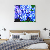 Elegant licht paarse magenta bloemenhortensia canvas afdruk (Insitu (Slaapkamer))