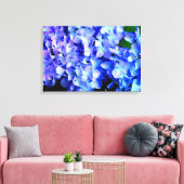 Elegant licht paarse magenta bloemenhortensia canvas afdruk (Insitu (Woonkamer))