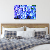 Elegant licht paarse magenta bloemenhortensia canvas afdruk (Insitu (Slaapkamer))