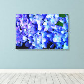 Elegant licht paarse magenta bloemenhortensia canvas afdruk (Insitu (Houten vloer))