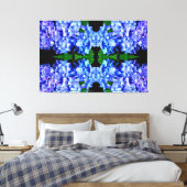 Elegant licht paarse magenta bloemenhortensia canvas afdruk (Insitu (Slaapkamer))