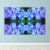 Elegant licht paarse magenta bloemenhortensia canvas afdruk (Insitu (Houten vloer))