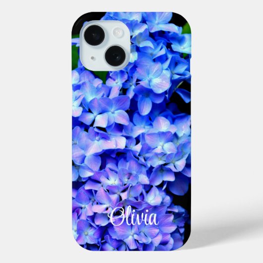 Elegant licht paarse magenta bloemenhortensia Case-Mate iPhone case (Achterkant)