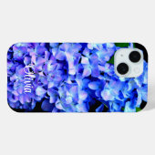 Elegant licht paarse magenta bloemenhortensia Case-Mate iPhone case (Achterkant (horizontaal))