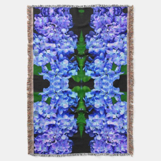 Elegant licht paarse magenta bloemenhortensia deken (Voorkant Verticaal)