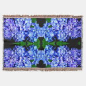 Elegant licht paarse magenta bloemenhortensia deken (Voorkant)