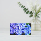 Elegant licht paarse magenta bloemenhortensia informatiekaartje (Staand voorkant)