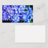 Elegant licht paarse magenta bloemenhortensia informatiekaartje (Voorkant / Achterkant)