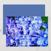 Elegant licht paarse magenta bloemenhortensia kaart (Voorkant / Achterkant)