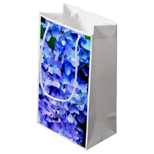 Elegant licht paarse magenta bloemenhortensia klein cadeauzakje (Achterkant Gekanteld)