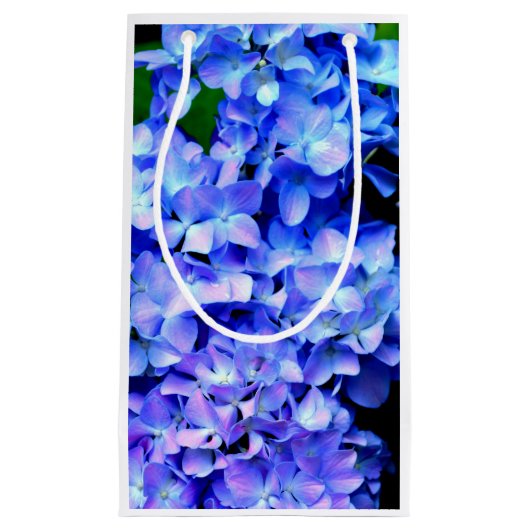 Elegant licht paarse magenta bloemenhortensia klein cadeauzakje (Voorkant)