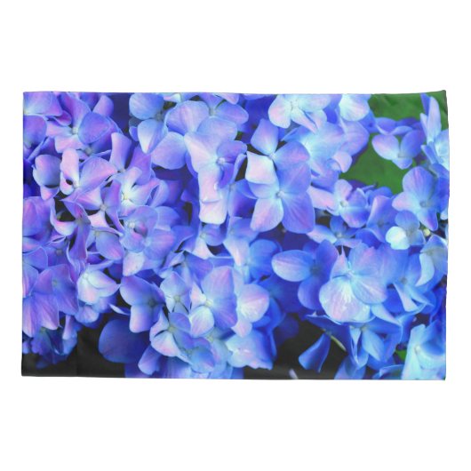 Elegant licht paarse magenta bloemenhortensia kussensloop (Achterkant)