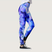 Elegant licht paarse magenta bloemenhortensia leggings (Rechts)