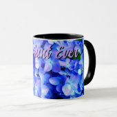 Elegant licht paarse magenta bloemenhortensia mok (Voorkant rechts)