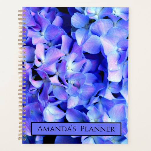 Elegant licht paarse magenta bloemenhortensia planner (Voorkant)