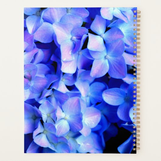 Elegant licht paarse magenta bloemenhortensia planner (Achterkant)