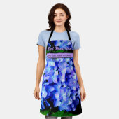 Elegant licht paarse magenta bloemenhortensia schort (Gedragen)