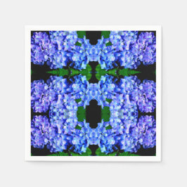 Elegant licht paarse magenta bloemenhortensia servet