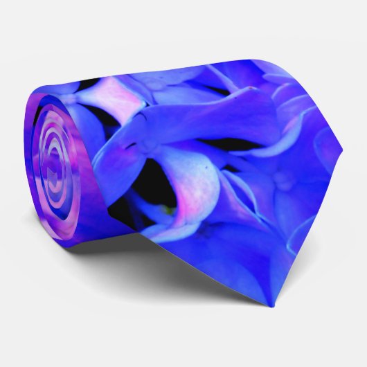 Elegant licht paarse magenta bloemenhortensia stropdas (Opgerold)