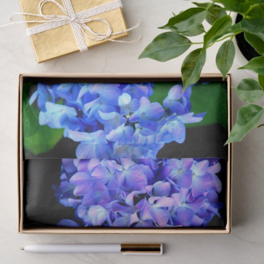 Elegant licht paarse magenta bloemenhortensia tissuepapier (Geschenk)