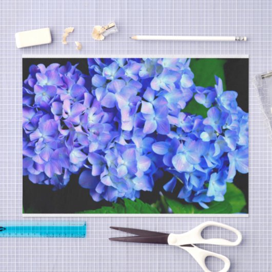 Elegant licht paarse magenta bloemenhortensia tissuepapier (Craft)