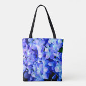 Elegant licht paarse magenta bloemenhortensia tote bag (Achterkant)