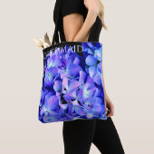 Elegant licht paarse magenta bloemenhortensia tote bag (Dichtbij)