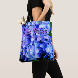 Elegant licht paarse magenta bloemenhortensia tote bag