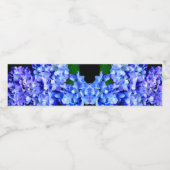 Elegant licht paarse magenta bloemenhortensia waterfles etiket (Enkel label)