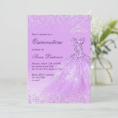 Elegant Licht Paarse Quinceanera 15e Verjaardag Kaart (Staand voorkant)