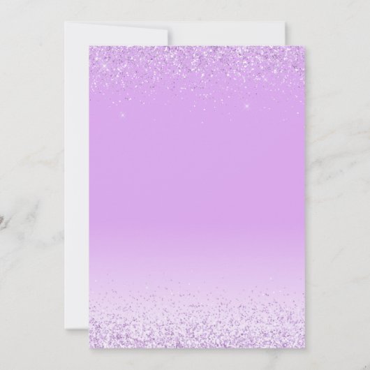 Elegant Licht Paarse Quinceanera 15e Verjaardag Kaart (Achterkant)