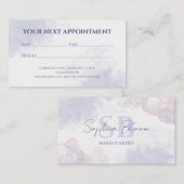 Elegant Licht Paarse Vloeibare Waterverf Inkt Afsprakenkaartje (Voorkant / Achterkant)