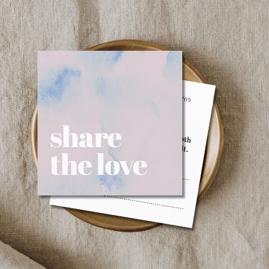 Elegant licht pastel Abstract vet salon Aanbevelingskaartje