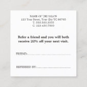 Elegant licht pastel Abstract vet salon Aanbevelingskaartje (Achterkant)