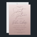 Elegant licht Roos goud Ombre script Sweet Sixteen Kaart<br><div class="desc">Je dochter zal dol zijn op deze elegante verjaardagsfeestuitnodiging van JessicaAmber. Deze schattige kaart heeft een rozen gouden ombre kleurenschema. Een girly script lettertype vertelt je dat het een zoete zestien, en je kunt de tekst voor de naam van de verjaardag persoon, en de details van het feest, met inbegrip...</div>