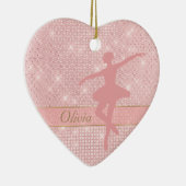 Elegant Licht Roze Ballerina Valentijn Ornament (Rechts)