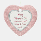 Elegant Licht Roze Ballerina Valentijn Ornament (Achterkant)