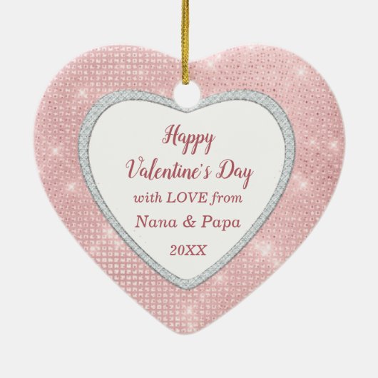 Elegant Licht Roze Ballerina Valentijn Ornament (Achterkant)