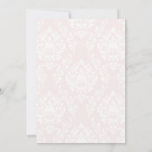Elegant Licht Roze Cottage Roos Baby shower Kaart (Achterkant)