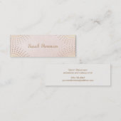 Elegant  Licht Roze, Eenvoudige Schoonheid Mini Visitekaartje (Voorkant / Achterkant)