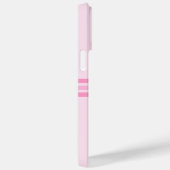 Elegant Licht Roze Gestreept Initiaal Case-Mate iPhone Case (Achterkant / Rechts)