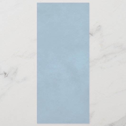 Elegant licht stoffig blauw gespiegeld Roos bruilo Menu (Achterkant)