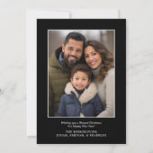 Elegant licht van de wereld Bijbel vers Kerstmis Feestdagenkaart (Achterkant)