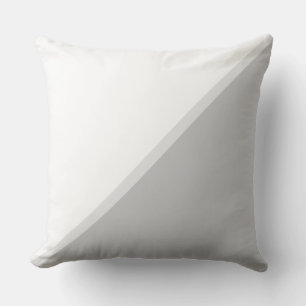 Elegant Licht Zilver Grijs en Wit Kussen