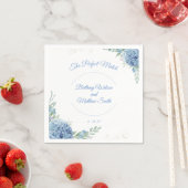 Elegant lichtblauw, aangepaste bruiloft servetten (Insitu)