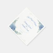 Elegant lichtblauw, aangepaste bruiloft servetten (Hoek)